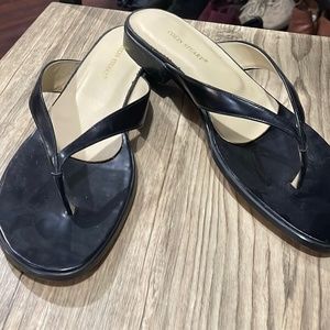 Leather slippers